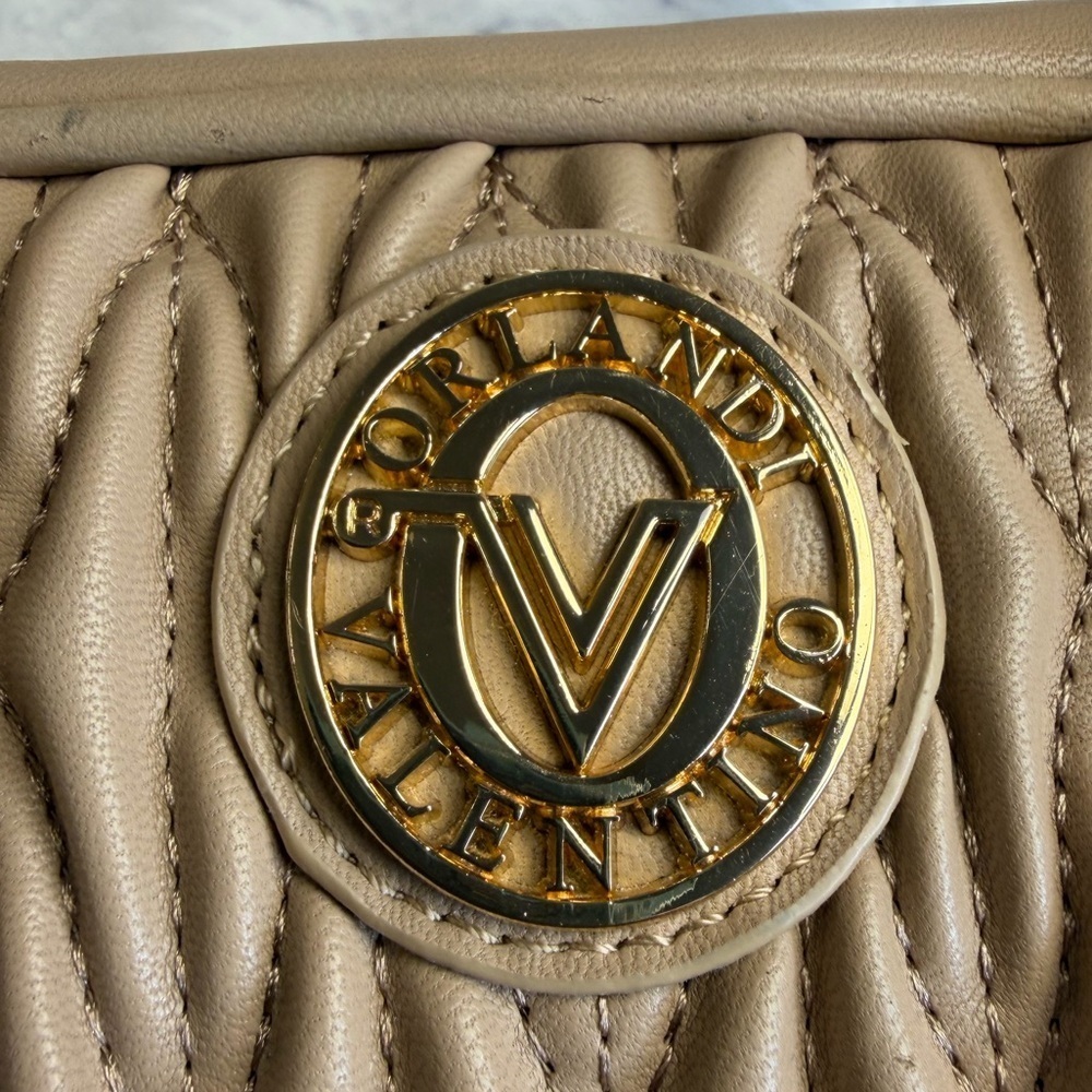 Valentino Orlandi Beige Quilted Crossbody Bag - Picture 3 of 15